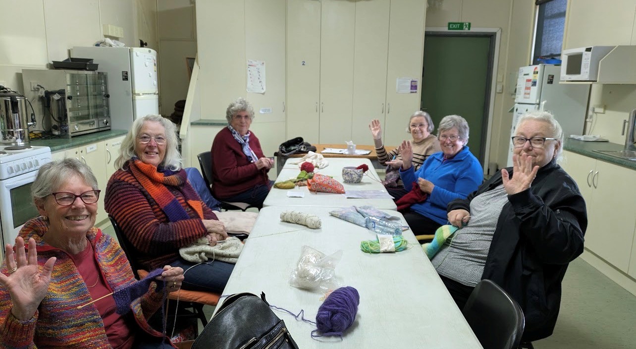 The Art and Craft ladies at work in the Haven Hall